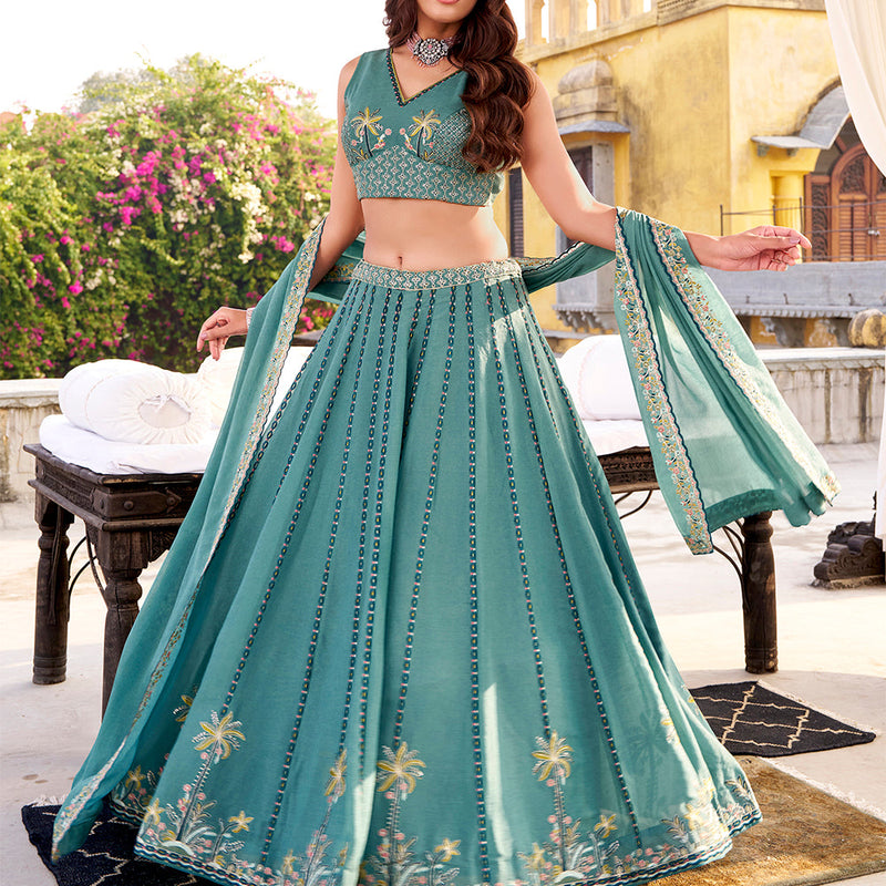 Sky Blue Color Chocolate Crush Chaniya Choli