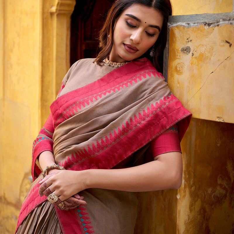 Chiku Color Thread Work With Chanderi Lehenga