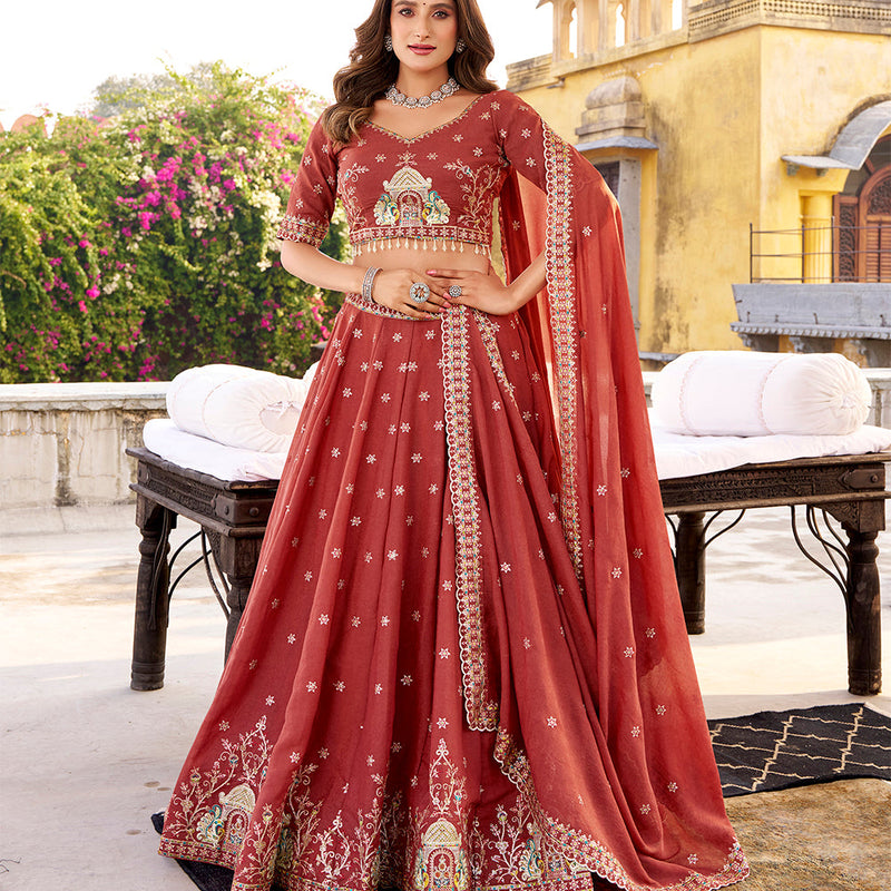 Salmon Color Chocolate Crush Chaniya Choli