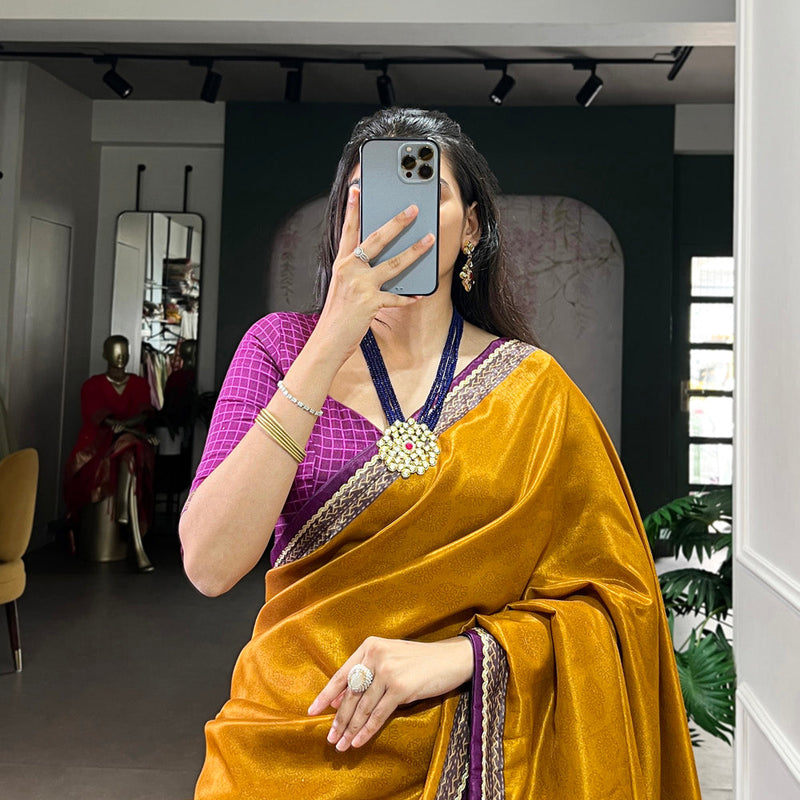 Wine Color Tie And Dye Printed Tasar Silk Lehenga Choli