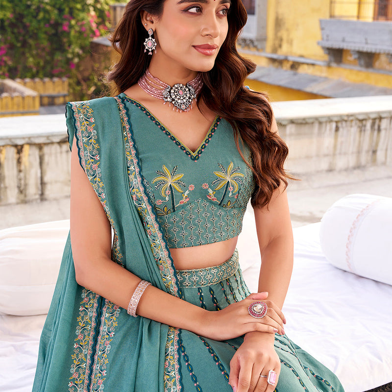 Sky Blue Color Chocolate Crush Chaniya Choli