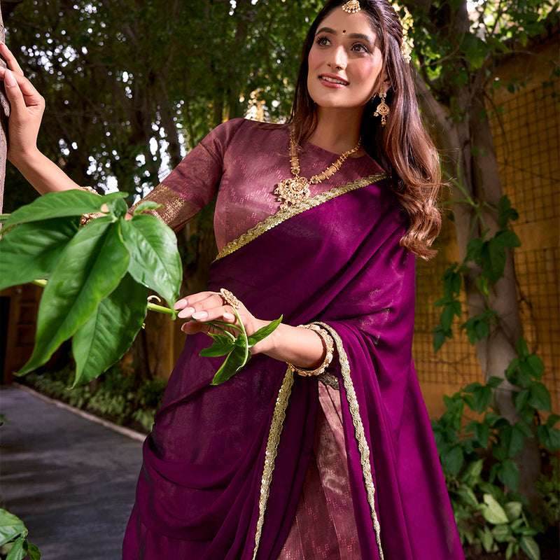 Pink Color Zari Weaving Work Dupion Silk Lehenga Choli